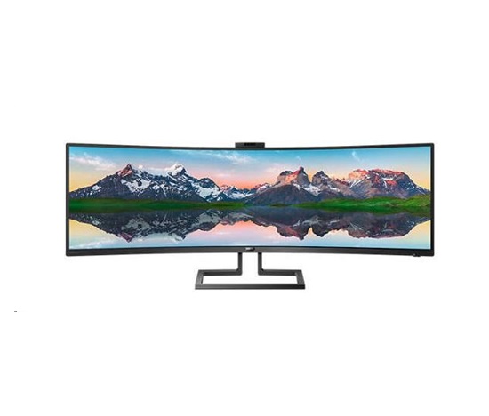 Philips MT VA LED 48,8" 499P9H/00 - VA panel, 5120x1440, 2xHDMI, DP, USB-C, RJ45, reproduktory, nast. výška, zakrivený, webová kamera