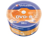 VERBATIM DVD-R (balenie 50 kusov) 16x WRAP 4.7GB MATT