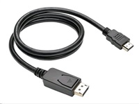 C-TECH DisplayPort/HDMI kábel, 3 m, čierny