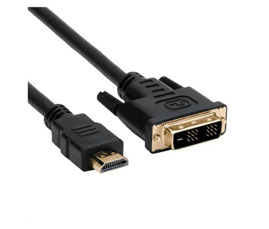 C-TECH HDMI-DVI kábel, M/M, 1,8 m