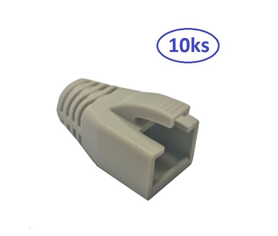 Krytka konektora RJ45 10ks, s otvorom pre kábel 7mm (CAT6A napr. Belden 10GXE01.07500)