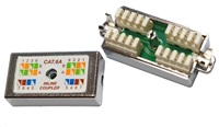 Spojovací box FTP Cat6A narážecí, stříbrná