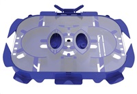 Optická kazeta OPTRONICS, priehľadný uzáver, hroty až na 24 zvarov, 2 výklopné držiaky