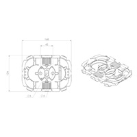Optická kazeta OPTRONICS, priehľadný uzáver, hroty až na 24 zvarov, 2 výklopné držiaky