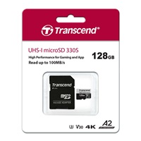 Karta TRANSCEND MicroSDXC 128GB 330S, UHS-I U3 A2 + adaptér