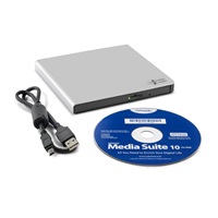HITACHI LG - externá mechanika DVD-W/CD-RW/DVD±R/±RW/RAM GP57ES40, Slim, Silver, box+SW