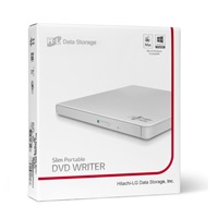 HITACHI LG - externá mechanika DVD-W/CD-RW/DVD±R/±RW/RAM GP57EW40, Slim, biela, krabica+SW