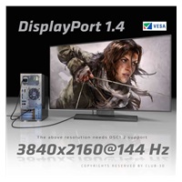 Club3D Kabel certifikovaný DisplayPort 1.4, HBR3, 8K60Hz (M/M), stříbrné koncovky, 4m, 24 AWG