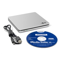 HITACHI LG - Externý DVD-W/CD-RW/DVD±R/±RW/RAM/M-DISC GP70NS50, Blade Ultra Slim, strieborný, krabica+SW