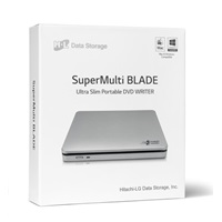 HITACHI LG - Externý DVD-W/CD-RW/DVD±R/±RW/RAM/M-DISC GP70NS50, Blade Ultra Slim, strieborný, krabica+SW