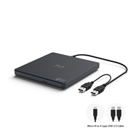 HITACHI LG - Externý disk BD-W/CD-RW/DVD±R/±RW/RAM/M-DISC BP55EB40, čierny, box+SW