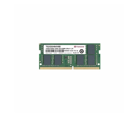 SODIMM DDR4 16GB 2666MHz TRANSCEND 2Rx8 1Gx8 CL19 1.2V