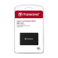 Čítačka kariet TRANSCEND RDC8K2, USB 3.1 Multifunkčná čítačka kariet Gen1 All-in-1, typ C