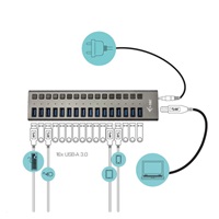 iTec USB 3.0 Nabíjací HUB 16port + napájací adaptér 90 W