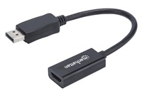 Adaptér MANHATTAN, DisplayPort, DP-Male/HDMI-Female, čierny