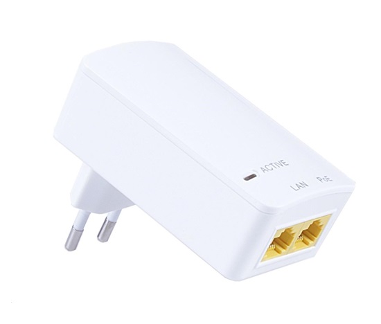 MaxLink PI15S aktívny gigabitový injektor PoE, 802.3af, 15W (48V, 0.32A)