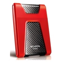 Externý pevný disk ADATA 1TB 2,5" USB 3.1 DashDrive Durable HD650, červený (gumový, odolný voči nárazom)