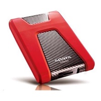 Externý pevný disk ADATA 1TB 2,5" USB 3.1 DashDrive Durable HD650, červený (gumový, odolný voči nárazom)