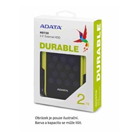 Externý pevný disk ADATA 1TB 2,5" USB 3.1, DashDrive™ Durable HD720, G-senzor, čierny, (gumový, odolný voči vode/nárazom)
