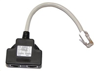 Rozdeľovací adaptér RJ45, 1x8p8c/2x8p4c, PC-PC, tienený