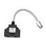 Rozdeľovací adaptér RJ45, 1x8p8c/2x8p4c, PC-PC, tienený