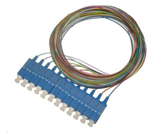 Pigtail SM 9/125, OS2, konektor SC, LS0H, 1m - sada 12 ks