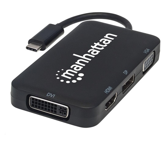 MANHATTAN USB-C na HDMI/DP/VGA/DVI dokovacia stanica