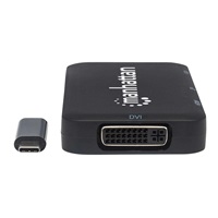 MANHATTAN USB-C na HDMI/DP/VGA/DVI dokovacia stanica