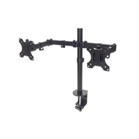 Stolný držiak MANHATTAN pre 2xLCD, 13" až 32", čierny