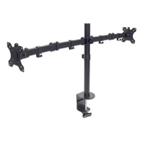 Stolný držiak MANHATTAN pre 2xLCD, 13" až 32", čierny