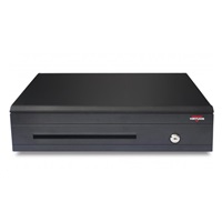 Pokladničná zásuvka Virtuos C425C, s 24V káblom, kovová. držiaky, 9-24V, čierne