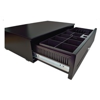 Pokladničná zásuvka Virtuos SK-500C, s káblom 24V, viazač 6/8, 9-24V, čierna