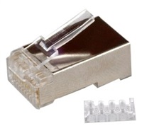 Konektor STP RJ45 (8p8c), Cat6, 50µm, skladaný, licna(lanko) - 100 ks