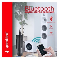 GEMBIRD USB Bluetooth adaptér v4.2, stereo audio prijímač, čierny