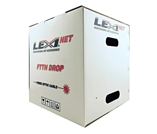 Optický kábel LEXI-Net DROP FTTx, 8x 9/125 SM, G.657A1, LS0H, čierna, cievka 1km