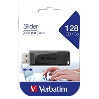 VERBATIM Flash disk 128 GB Store ‘n‘ Go Slider, čierny