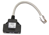 Rozdeľovací adaptér RJ45, 1x8p8c/2x8p4c, TEL-TEL