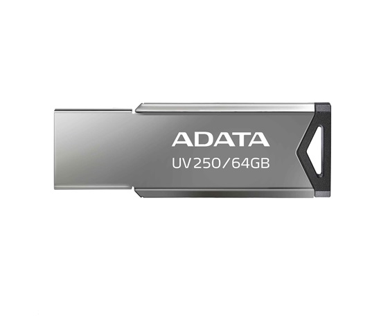 ADATA Flash Disk 64GB UV250, USB 2.0 Dash Drive, strieborná