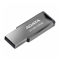 ADATA Flash Disk 64GB UV250, USB 2.0 Dash Drive, strieborná