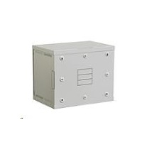 Nástenná rozvodná skriňa Solarix SENSA 9U 400mm, plechové dvere, RAL 7035 SENSA-9U-64-21-G