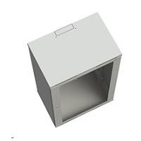 Nástenný rozvádzač Solarix SENSA 15U 400mm, plechové dvere, RAL 7035 SENSA-15U-64-21-G