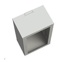 Nástenný rozvádzač Solarix SENSA 18U 400mm, plechové dvere, RAL 7035 SENSA-18U-64-21-G