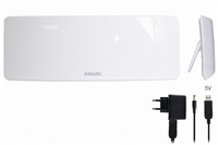 EVOLVEO Xany 1, 230/5V, aktivní pokojová anténa DAB+/DVB-T2, filtr LTE,4G,5G