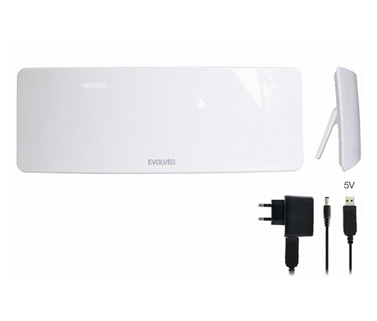 EVOLVEO Xany 1, 230/5V, aktivní pokojová anténa DAB+/DVB-T2,  filtr LTE,4G,5G