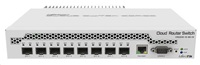 MikroTik Cloud Router Switch CRS309-1G-8S+IN, 800MHz CPU, 512MB RAM, 1xLAN, 8xSFP+ slot, vrátane. Licencia L5