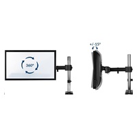 Držiak stola ARCTIC Z1 (Gen.3) pre 1x LCD do 43", nosnosť 15 kg, USB HUB, čierny