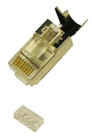 Konektor STP RJ45 (8p8c), Cat6A/Cat7, skladaný, drôt (predaj po 10 ks)