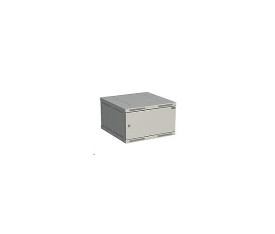 Nástenný rozvádzač Solarix SENSA 6U 600mm, plechové dvere, RAL 7035 SENSA-6U-66-21-G