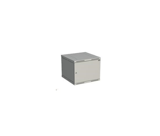Nástenný rozvádzač Solarix SENSA 9U 600 mm, plechové dvere, RAL 7035 SENSA-9U-66-21-G