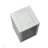 Nástenný rozvádzač Solarix SENSA 9U 600 mm, plechové dvere, RAL 7035 SENSA-9U-66-21-G